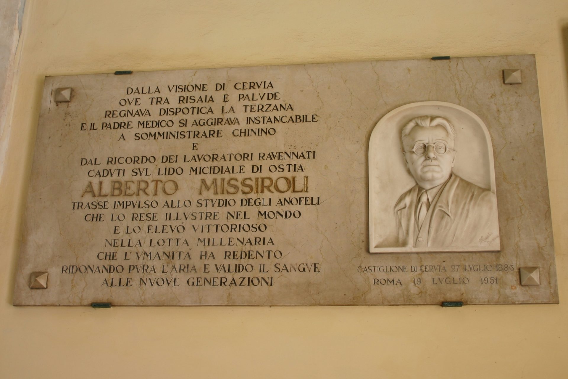 Alberto Missiroli's memorial tablet, Cervia, Italy - 03.JPG